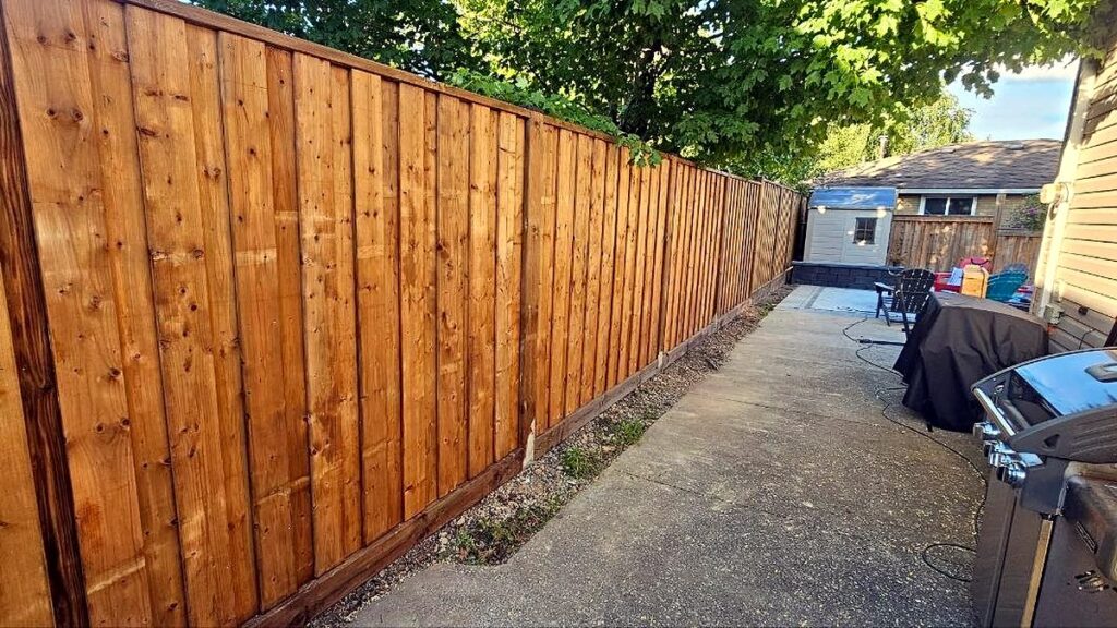 Wood Fence and Retaining Wall in Scarborough — photo 4