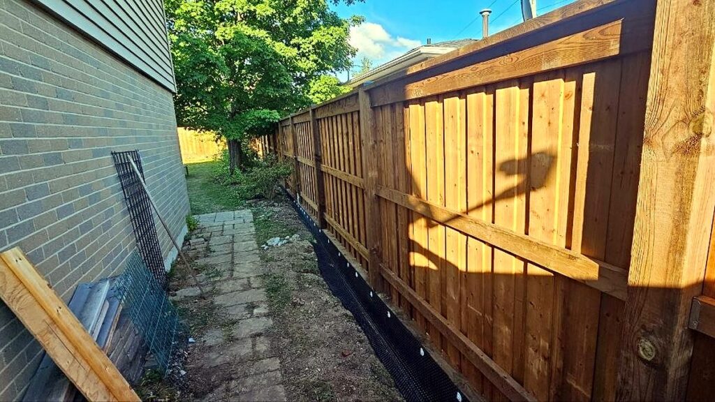 Wood Fence and Retaining Wall in Scarborough — photo 6